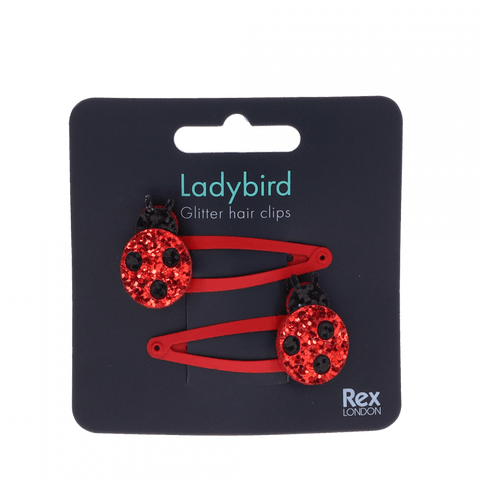 Ladybird Glitter Hair Clips (set of 2)
