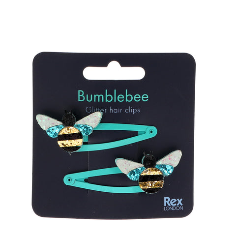 Bumblee Bee Glitter Hair Clips
