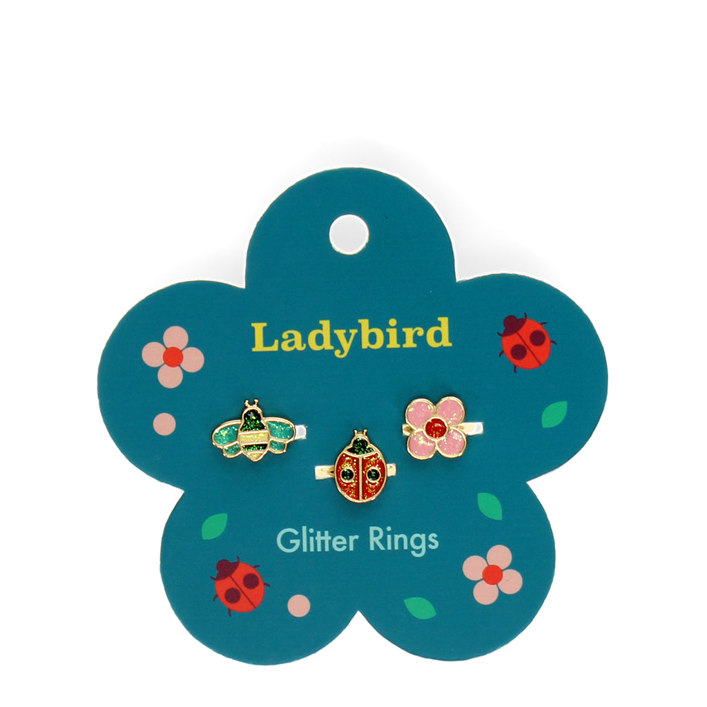 Ladybird Glitter Rings