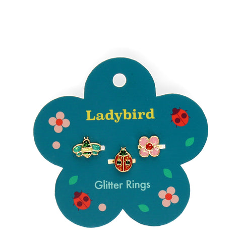 Ladybird Glitter Rings