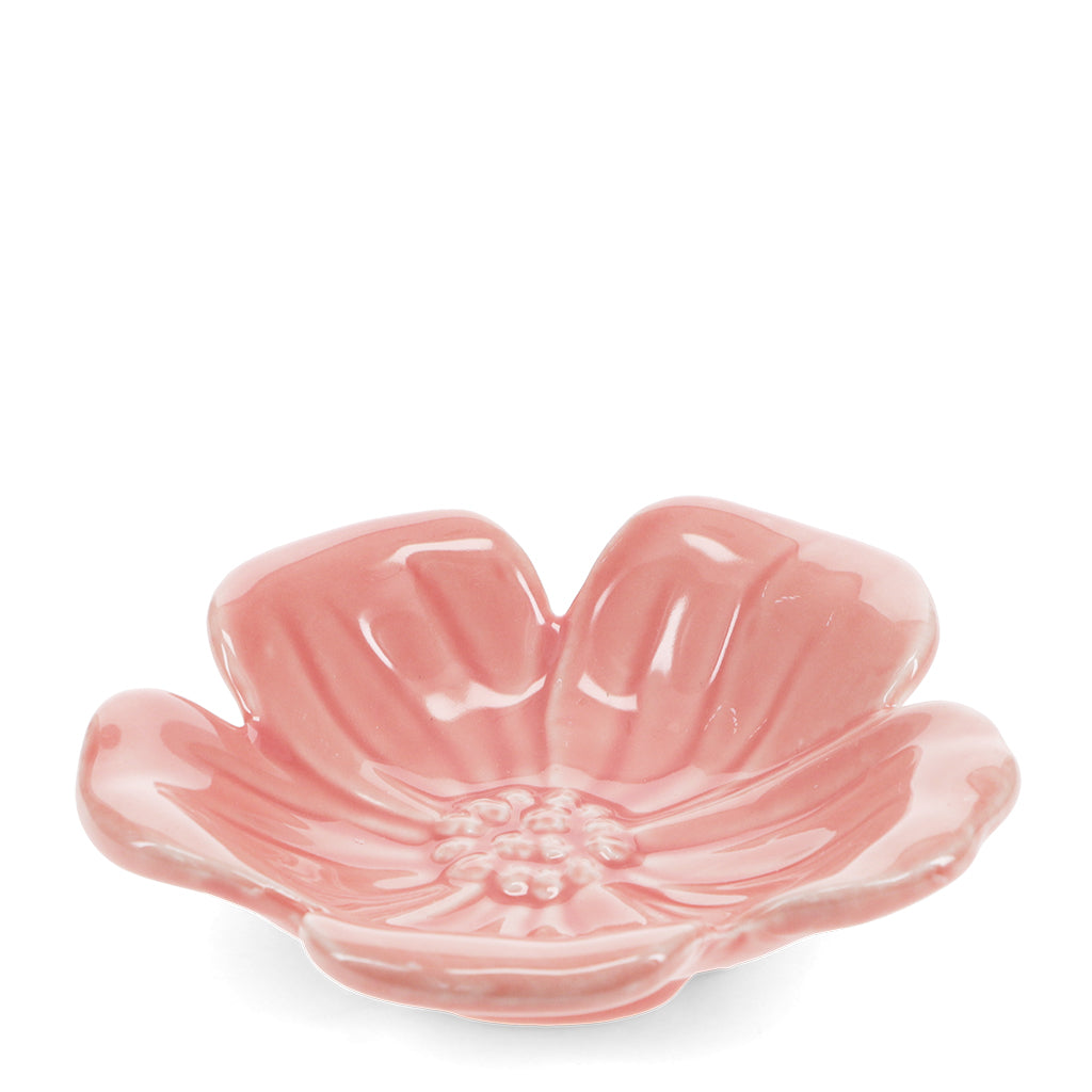 Ceramic Flower Dish - Pink