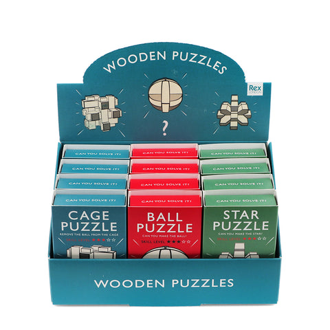 Mini Wooden Puzzles - Various Puzzles