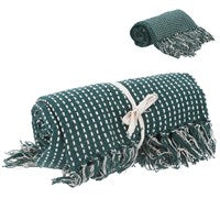 Woven Cotton Throw Stab Stitch - Various Colours