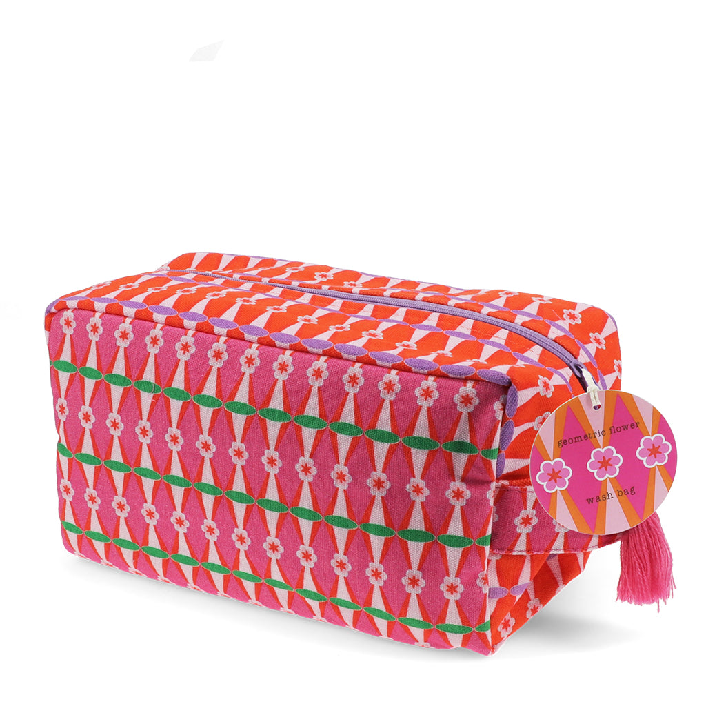 Geometric Flower Wash Bag