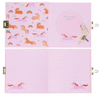 Unicorn Secret Diary with Padlock