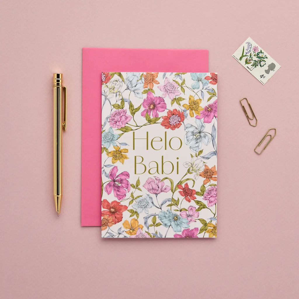 Helo Babi Floral Card