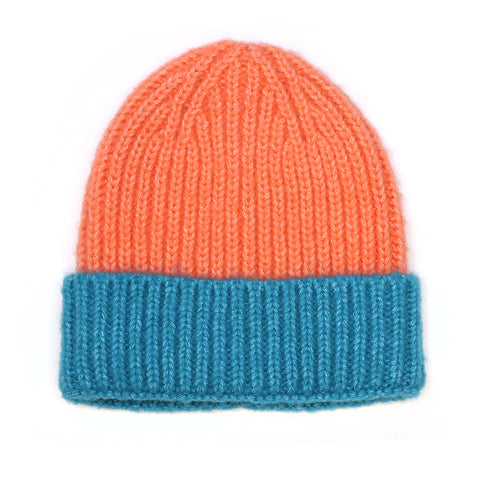 Ribbed Knit Turn Up Beanie Hat -  Various Colours