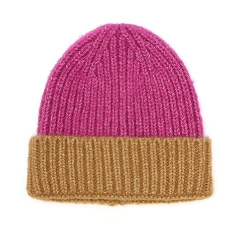 Ribbed Knit Turn Up Beanie Hat -  Various Colours