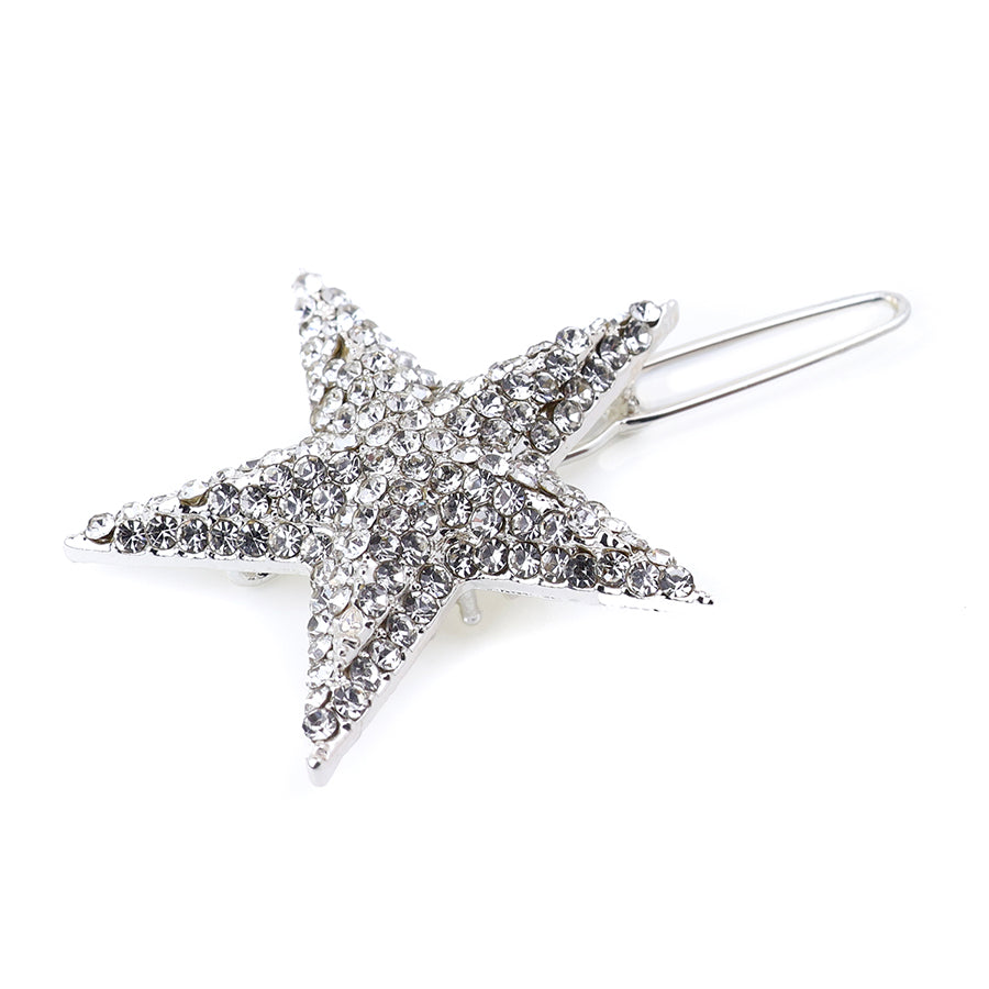 Crystal Star Hair Clip - Various Colours