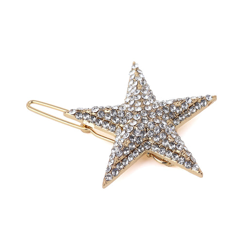Crystal Star Hair Clip - Various Colours