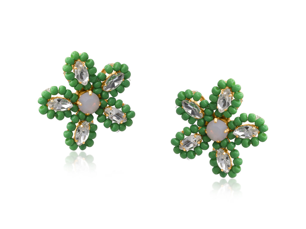 Beaded Floral Earrings