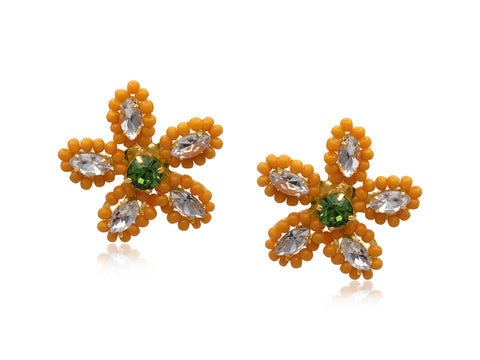 Beaded Floral Earrings