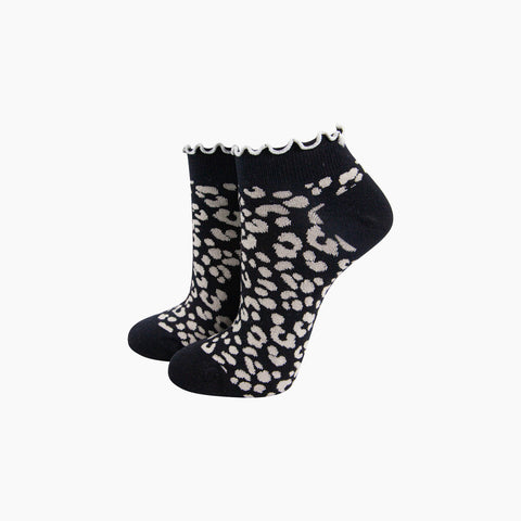 Leopard Print Trainer Socks - Various Colours