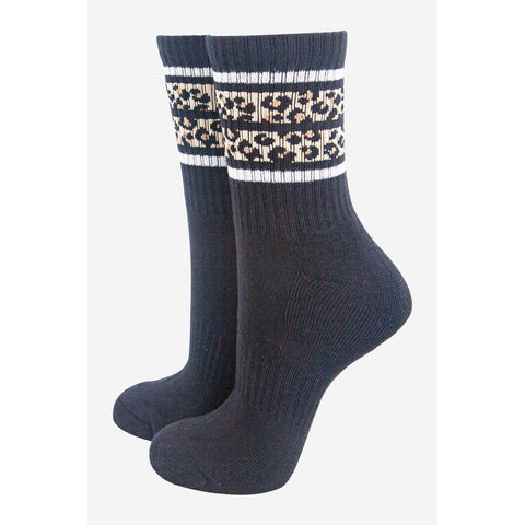Leopard Stripe Socks - Various Colours
