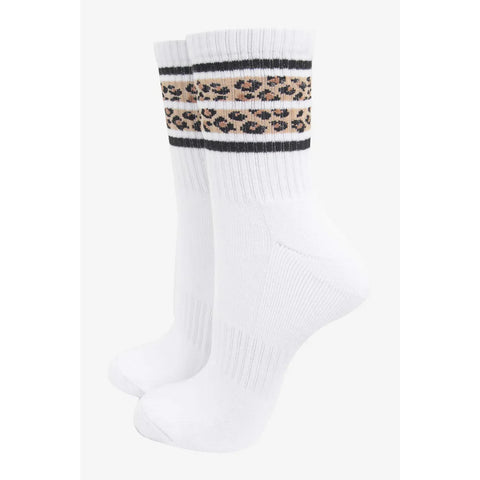 Leopard Stripe Socks - Various Colours