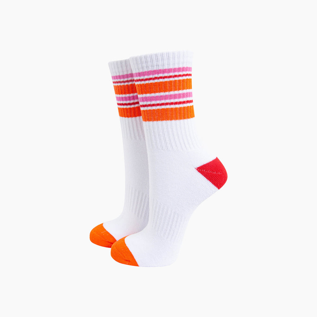 Striped Cotton Sports Socks - Various Colours