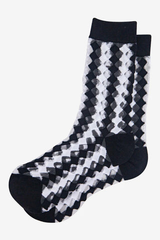 Sheer Diamond Ankle Socks - Various Colours