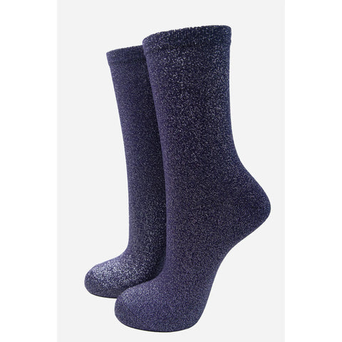 Womens Glitter Socks - Various Colours