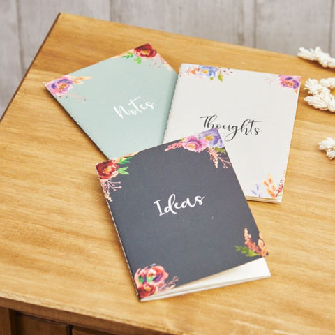 Autumn Floral Notebooks (Pack of 3)