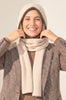 Contrast Trim Hooded Scarf - Various Colours