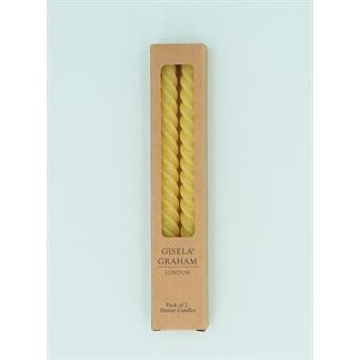 Twist Taper Candle Twin Pack - Various Colours