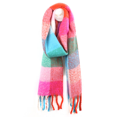 Recycled Blend Check Scarf - Various Colours