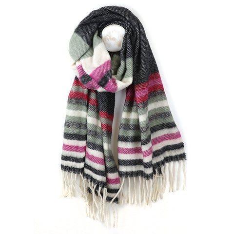 Twill Stripe Scarf - Various Colours