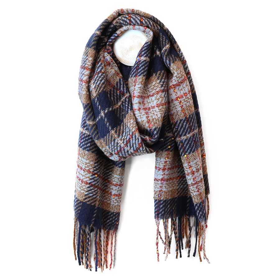 Olivia Tartan Weave Scarf - Various Colours