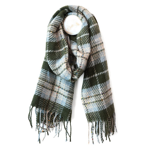 Olivia Tartan Weave Scarf - Various Colours