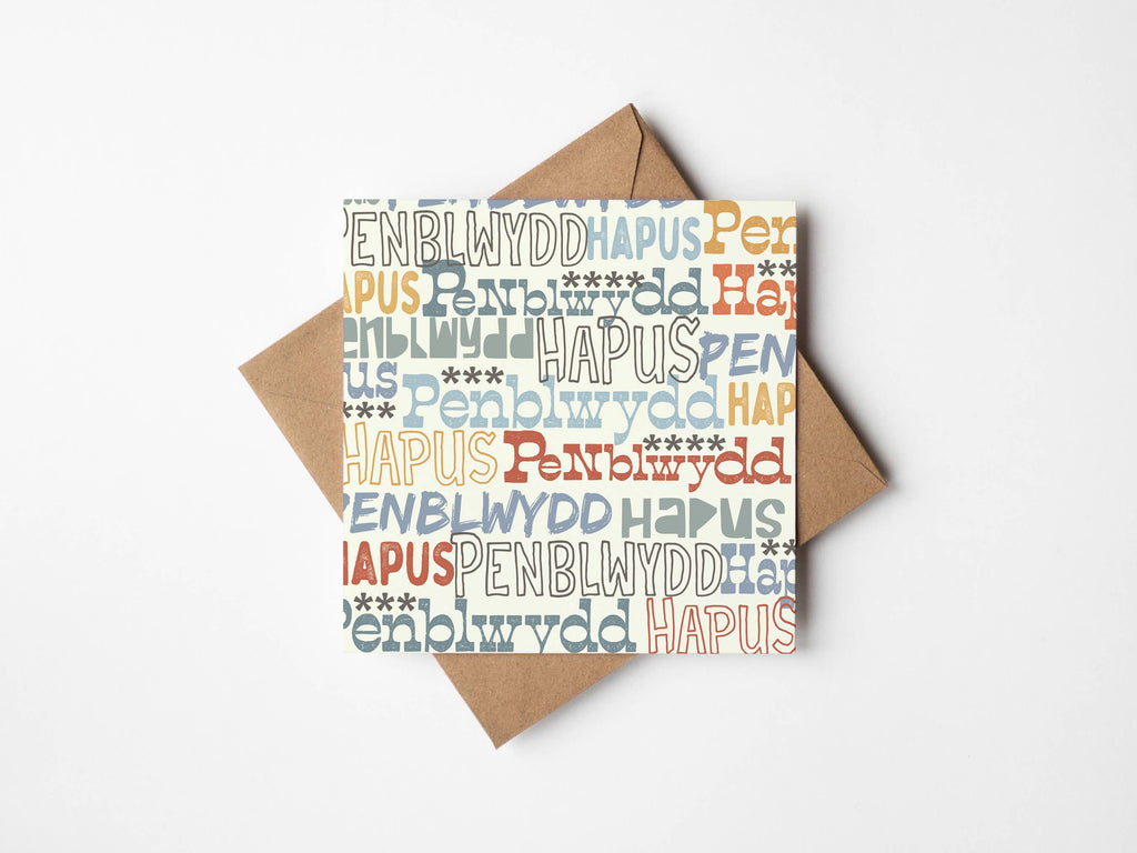 Penblwydd Hapus Text
