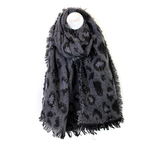 Lottie Animal Print Sequin Scarf - Various Colours