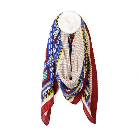 Crinkle Geo Lightweight Scarf - Various Colours