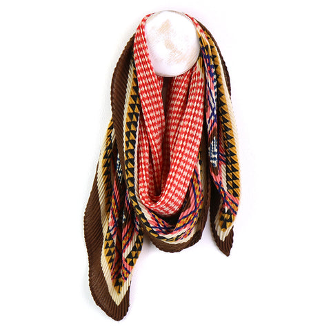 Crinkle Geo Lightweight Scarf - Various Colours