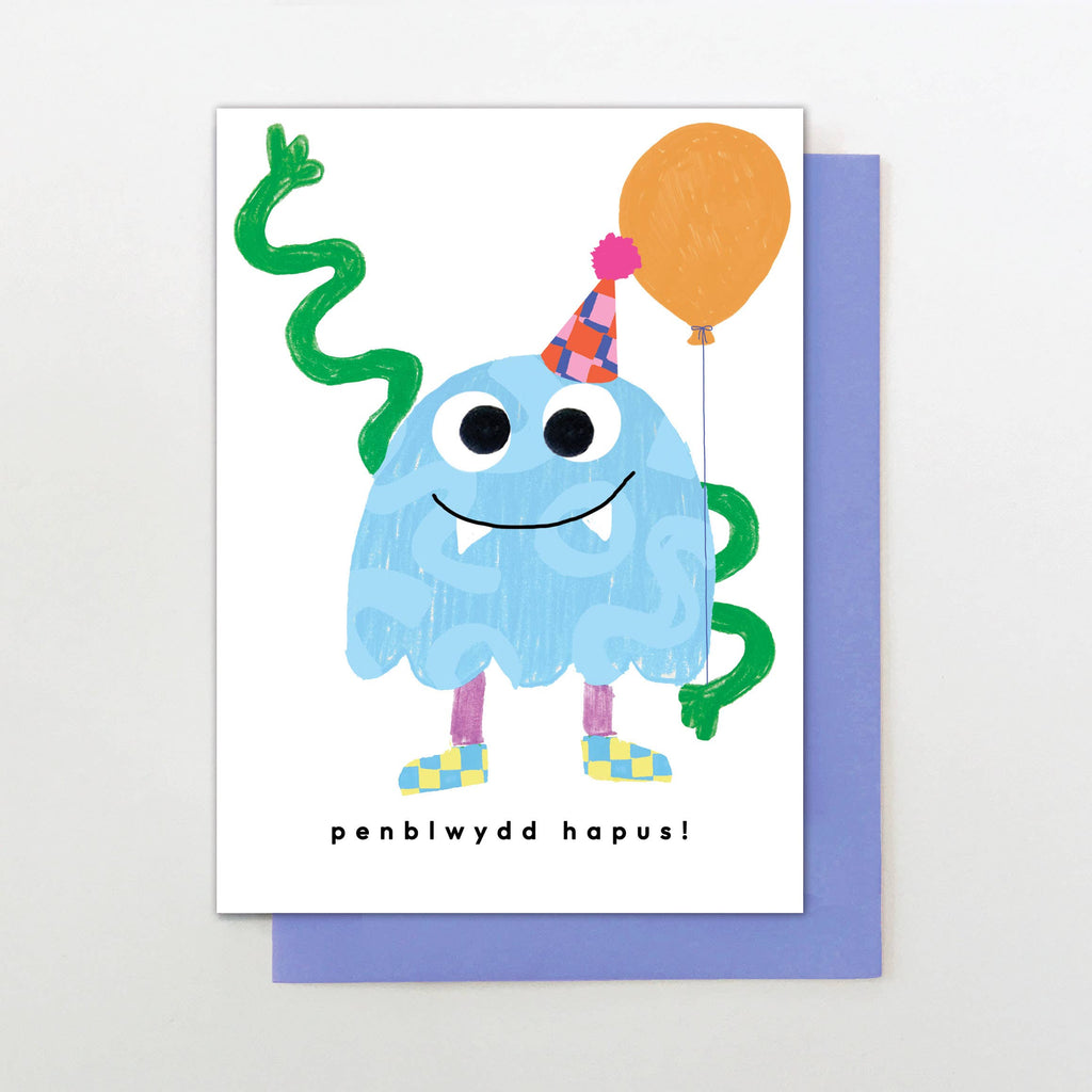 Penblwydd Hapus Monster Card