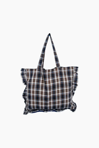 Check Ruffle Tote Bag Various Colours