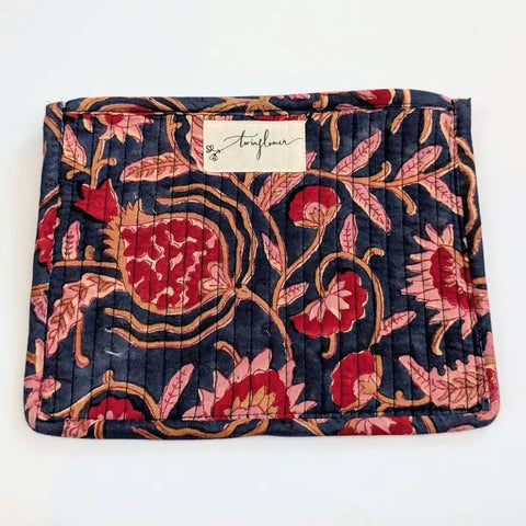 Large Quilted Pouch Purse - Various Colours