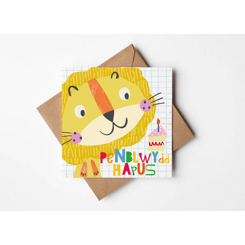 Penblwydd Hapus Lion