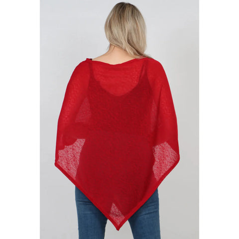 Lightweight Fine Knit Poncho - Various Colours