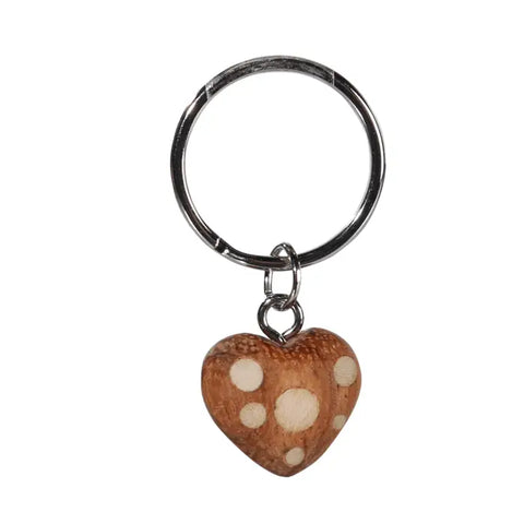 Wooden Heart Keyring