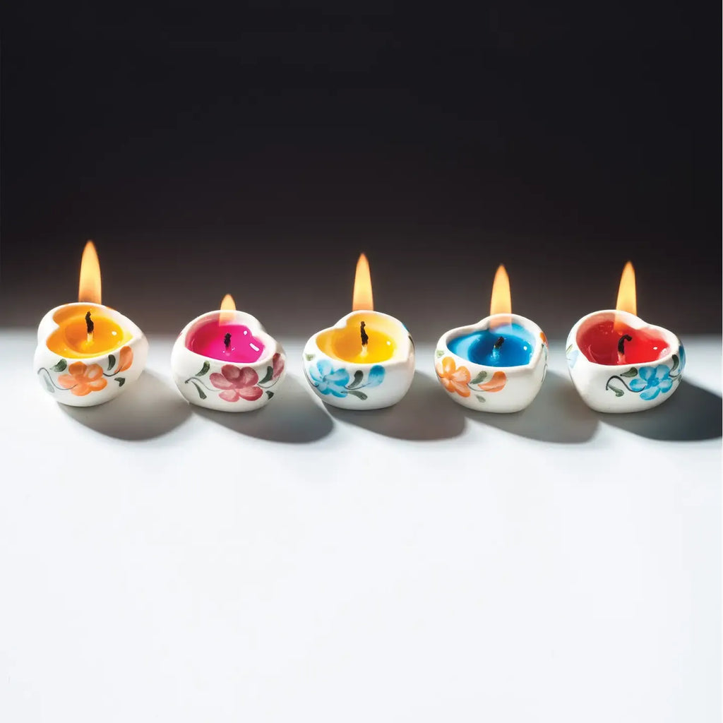 Hand Painted Heart Candles