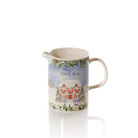 Welsh Christmas Cottage Scene Jug