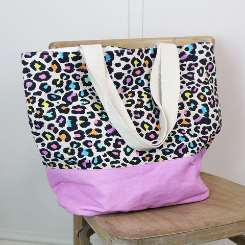 Animal Print Beach Bag - Various Colours