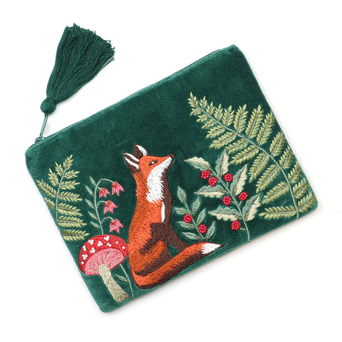 Velvet Embellished Purse - Various Colours