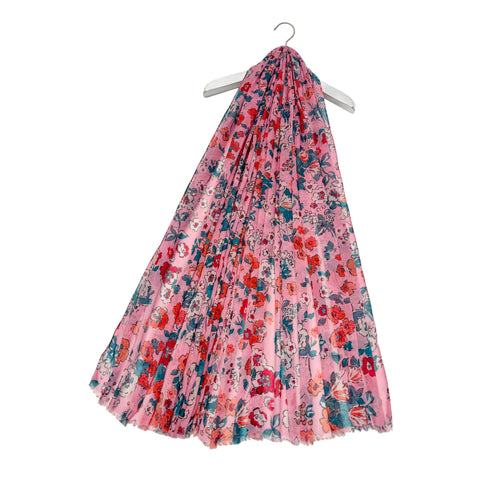 Mini Flower & Berry Lightweight Scarf - Various Colours