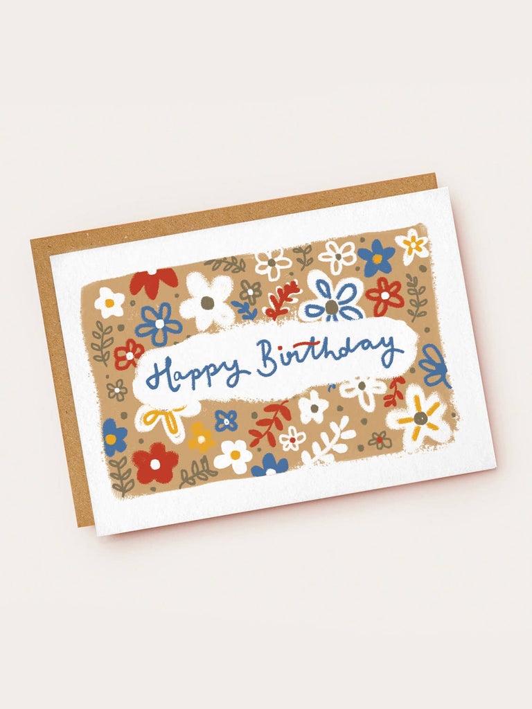 Happy Birthday Sketchy Florals