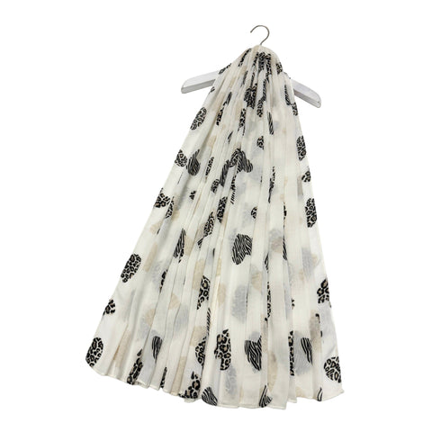Animal Print & Aztec Heart Lighweight Scarf - Various Colours