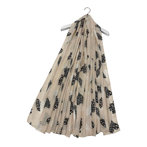 Animal Print & Aztec Heart Lighweight Scarf - Various Colours