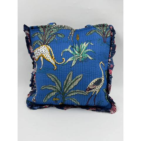 Kantha Quilted Reversable Bag with Frill