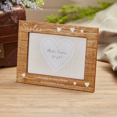 Natural Wood Photo Frame - Various Sayings