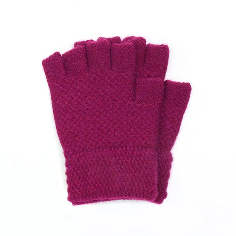 Knitted Fingerless Gloves - Various Colours